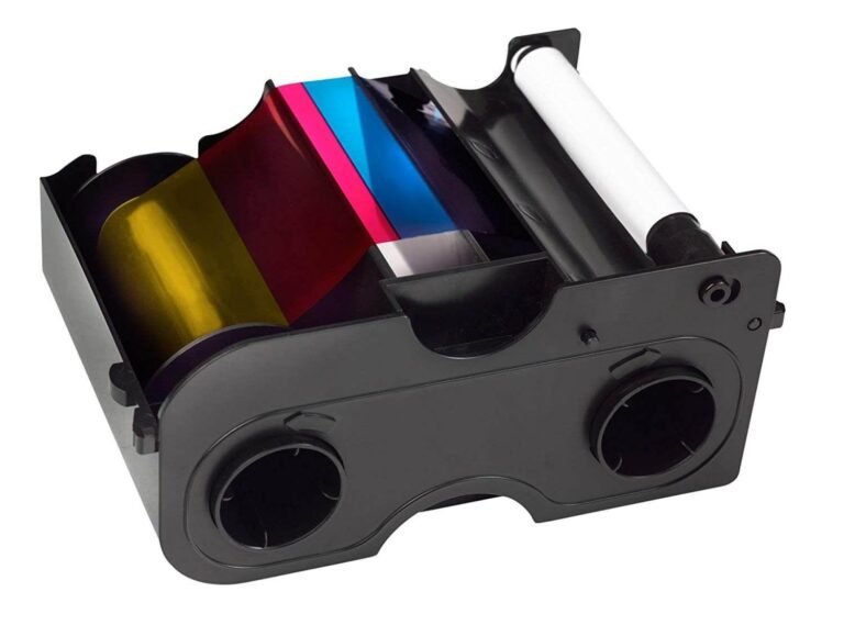 Fargo 45000 YMCKO Ribbon with Cleaning Roller