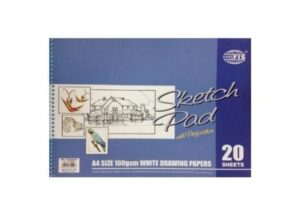 FIS Sketch Pad, Side Spiral, A4, 100gsm, Perforated Pages