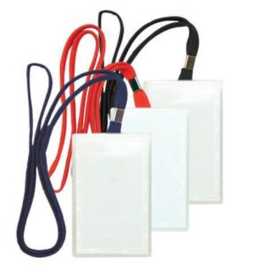 FIS Colored Vertical Name Badge Holders; 1X50 Pkt, #8001 (FSNAST8001BK)
