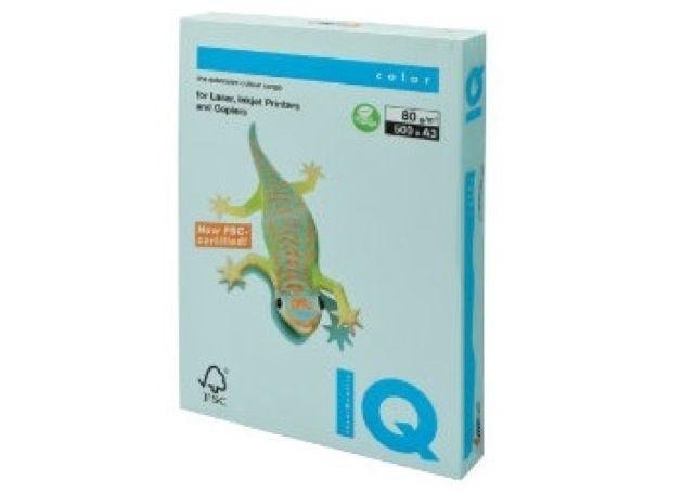 IQ Colored Copy Paper A4, 80gsm, Pale Blue, 500Sheets/Ream
