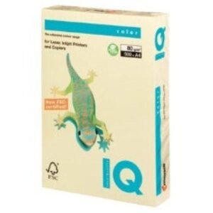 IQ Colored Copy Paper A4, 80gsm, Cream, 500Sheets-Ream
