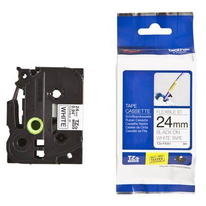 Brother TZ-FX251 Laminated Tape Black on White 24mm x 8mm