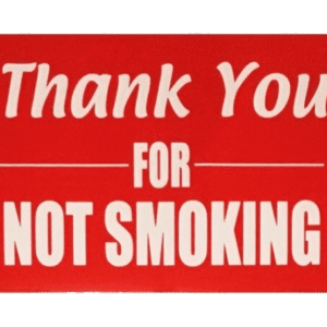 FIS Sticker “Thank You FOR NOT SMOKING” 12x8cm