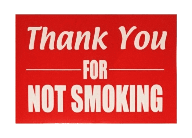 FIS Sticker “Thank You FOR NOT SMOKING” 12x8cm