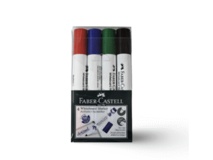 Faber Castell Whiteboard Marker, Bullet Tip, Set 4pcs