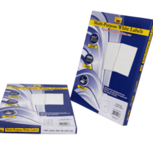 PSI Multi-Purpose White 14 Labels-Sheet, Straight Corners, 105 X 42.3mm, 100Sheets-Pack