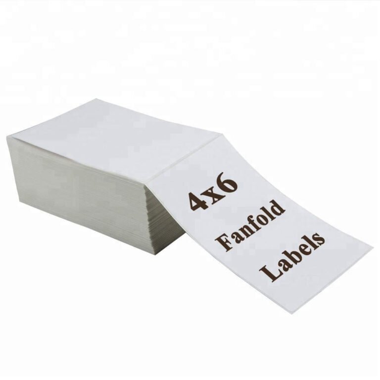 Generic White 4 x 6-inch Direct Thermal Fanfold Shipping Labels, 500 Labels