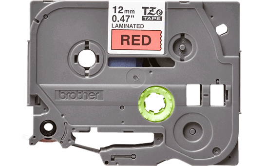 Brother P-touch 12mm TZ-431 Laminated Tape, 8 m, Black on Red