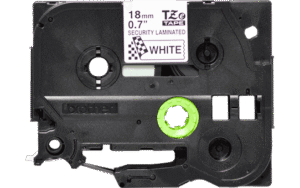 Brother P-touch 18mm TZ-SE4 Security Tape, Black on White