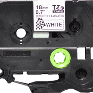 Brother P-touch 18mm TZ-SE4 Security Tape, Black on White
