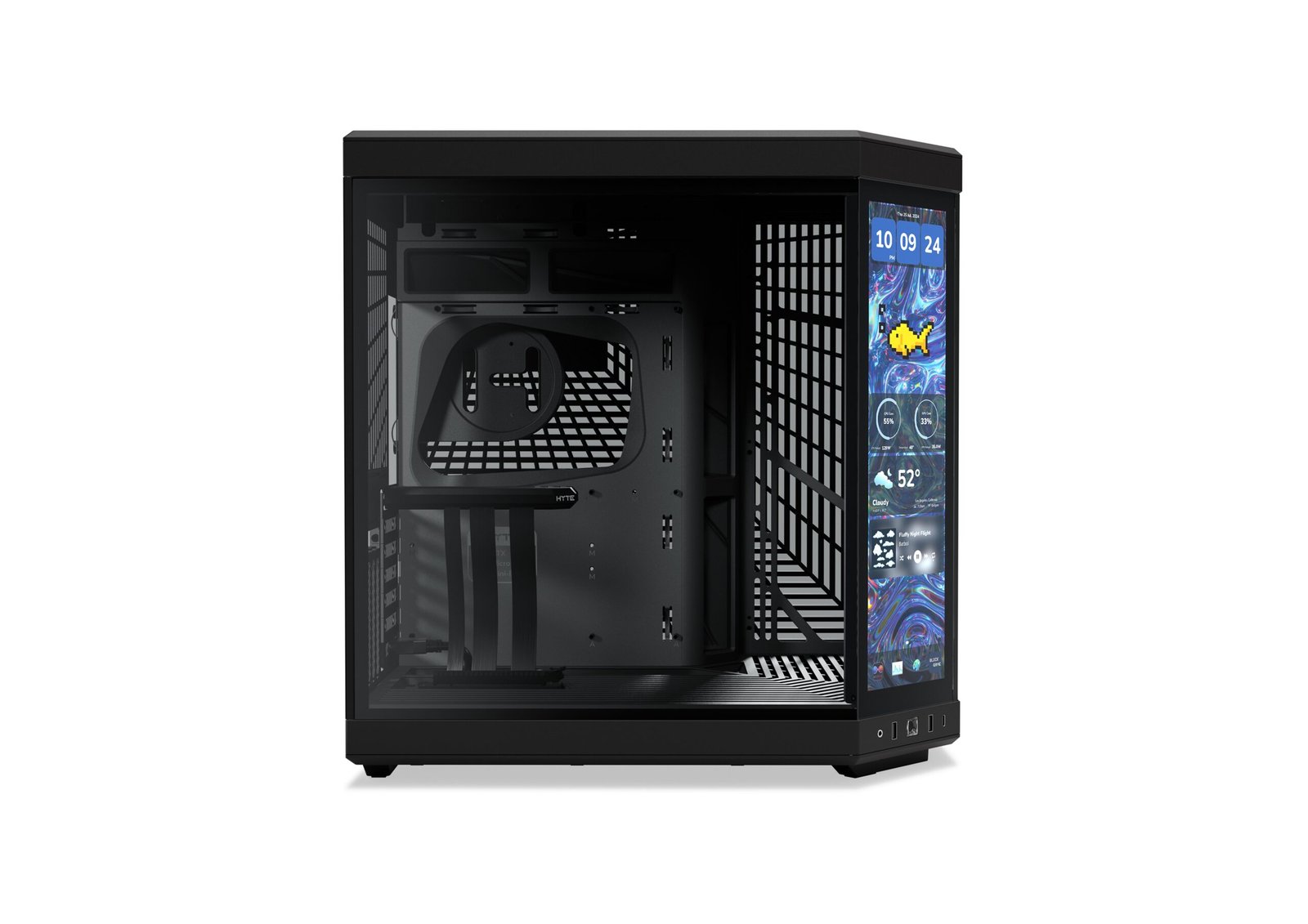 Hyte Y70 Touch Infinite Dual Chamber Mid-Tower ATX Case (CS-HYTEY70TI-BB), product view 3