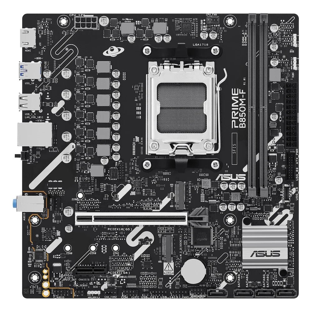 ASUS PRIME B850M-F Micro-ATX AM5 Motherboard (90MB1N90-M0EAY0), product view 2
