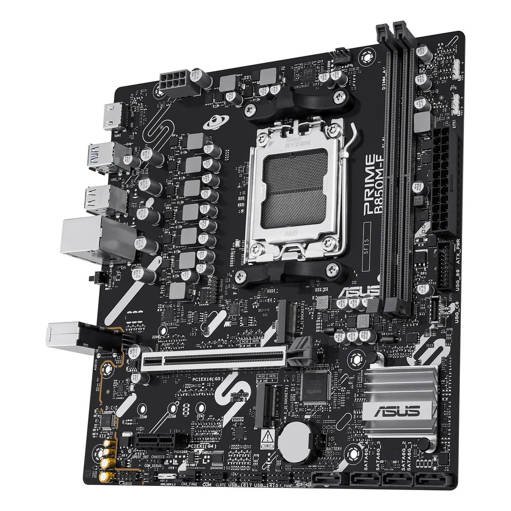 ASUS PRIME B850M-F Micro-ATX AM5 Motherboard (90MB1N90-M0EAY0), product view 3
