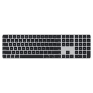 Apple Magic Keyboard with Touch ID and Numeric Keypad for Mac models with Apple Silicon (USB‑C) (MXK83LB-A) – Bluetooth/Wireless/USB-C Connection, Black, Rechargeable