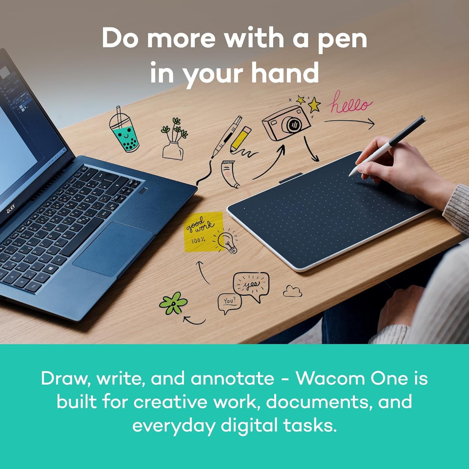 Wacom One Pen Tablet Medium Size (CTC6110WLW1B), product view 5