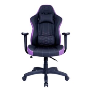 Cooler Master Caliber E1 Gaming Chair (CMI-GCE1-PR) – Purple & Black, Perforated PU (Splash/Dust resistant), High Density Foam