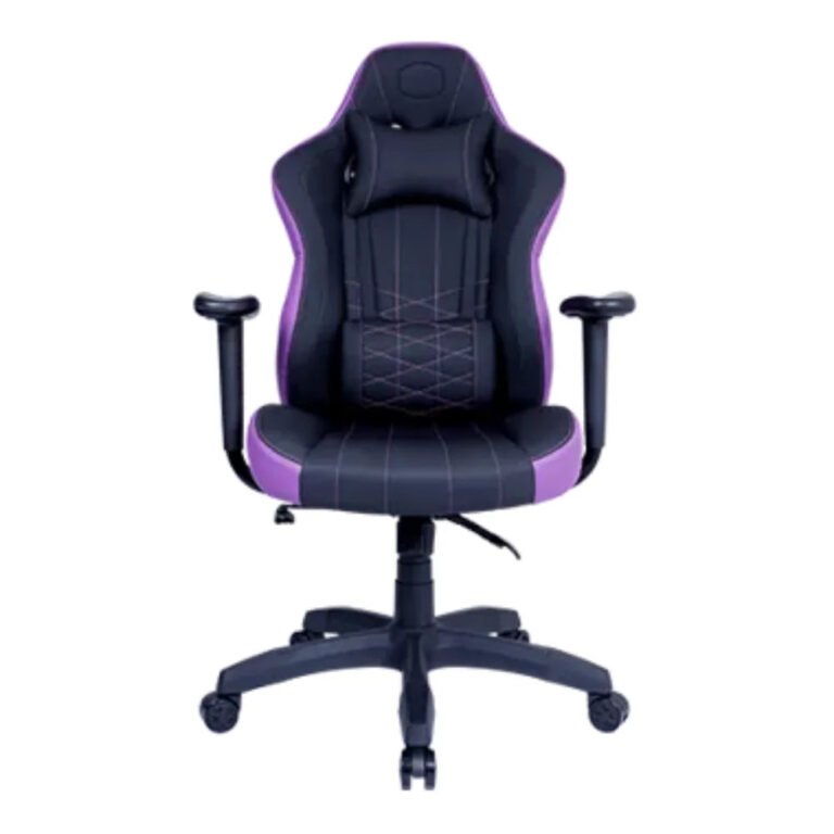Cooler Master Caliber E1 Gaming Chair (CMI-GCE1-PR) – Purple & Black, Perforated PU (Splash/Dust resistant), High Density Foam
