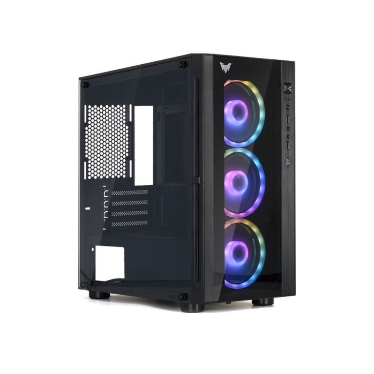 Crown Micro Atx Computer Case with P/S CM-PS600W PLUS | CMC-GS40RGB2
