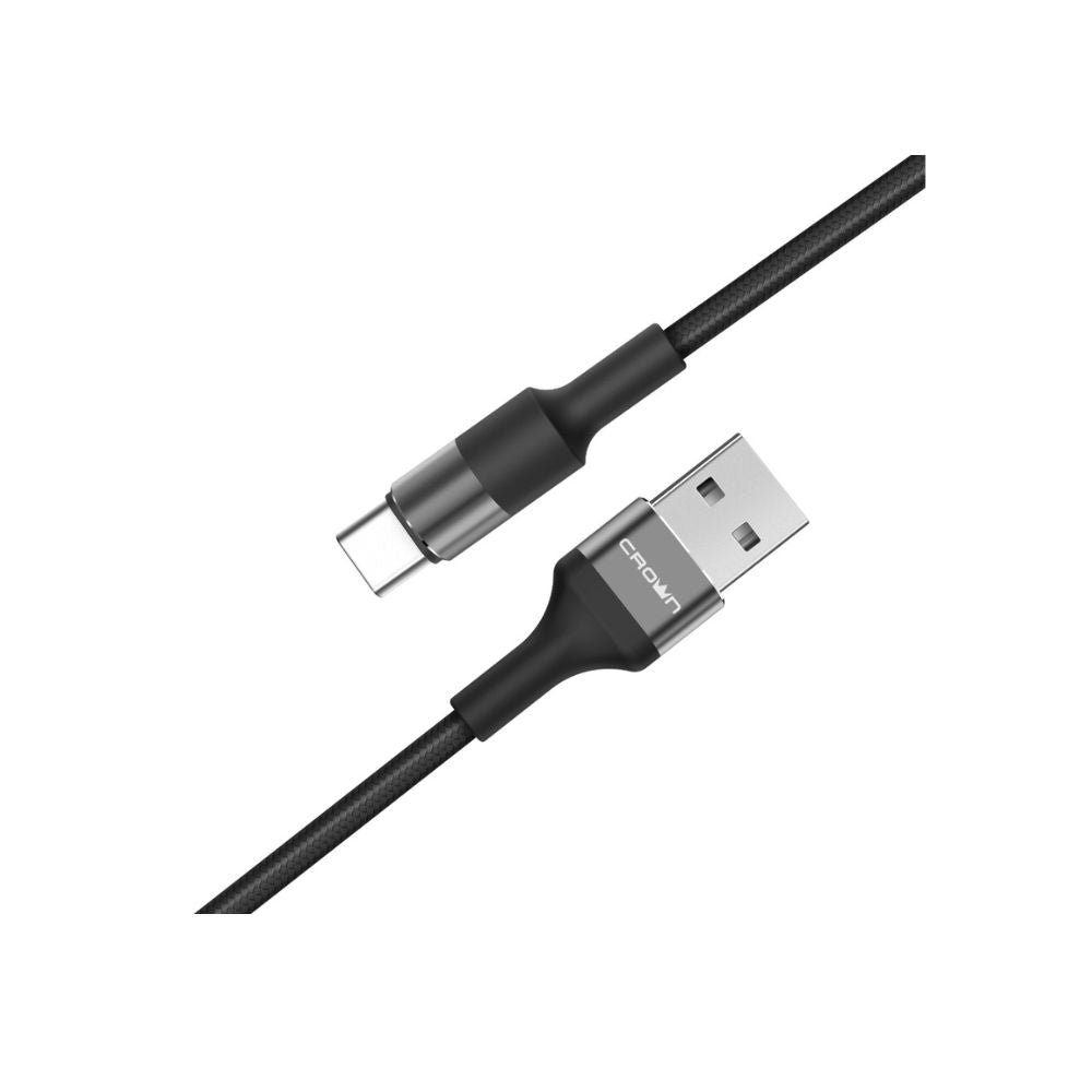 Crown Micro CMCU-007C USB to Type-C Cable – Black or Red - product view 1 Crown Micro CMCU-007C USB to Type-C Cable – Black or Red - product view 1