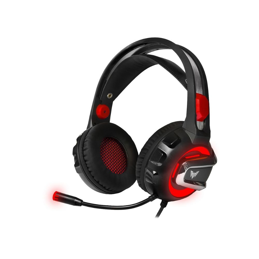 Crown Micro gaming headset in red