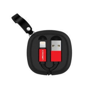 Crown Micro Square Retractable USB – Lightning (iPhone) Cable – Red | CMCU-011-013L