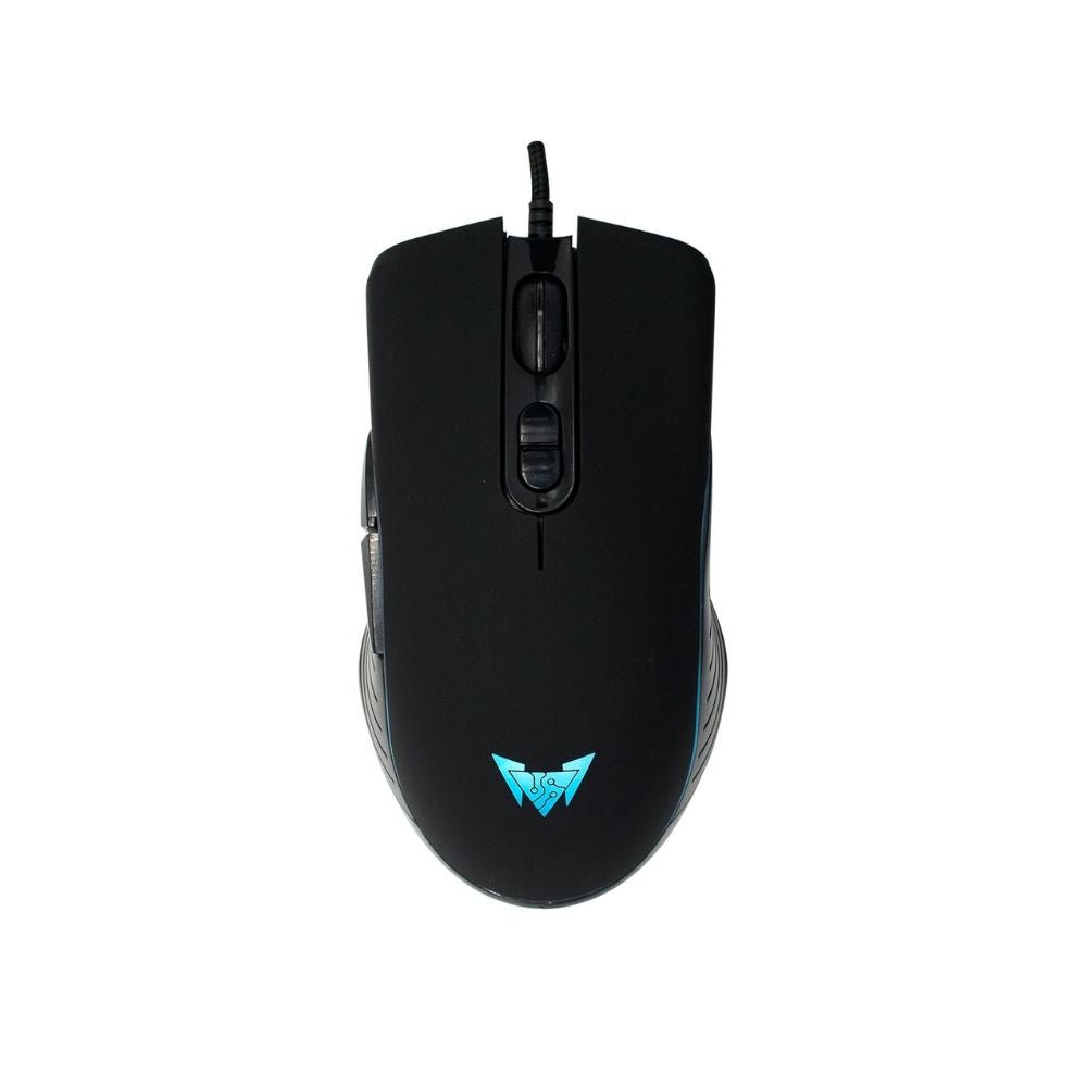 Crown Micro Wired Gaming Mouse - Black - product view