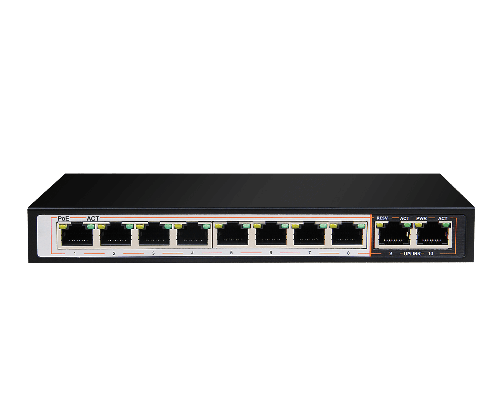 D-Link 10 Port Gigabit POE Unmanaged Switch (DGS-F1010P-E), product view 1