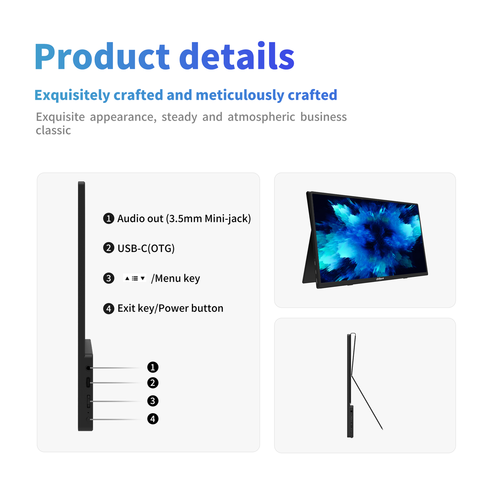 Dahua DHI-PM16-S201ST Portable Touch Monitor - product view 3