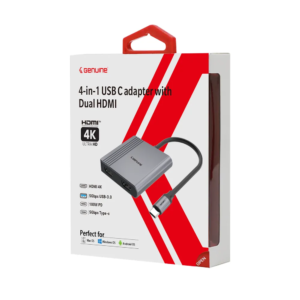 Genuine 4-in 1 Type C to USB-A 3.0 + HDMI + PD Adapter (GN-DC44J)