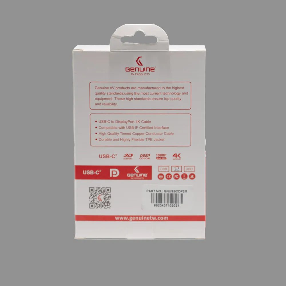 GNUSBCDP2M-4K product view 4 Genuine USB-C To DP Cable (GNUSBCDP2M-4K), product view 4