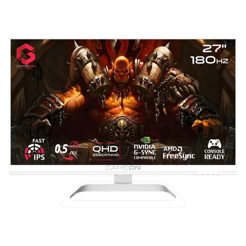 GOA27QHD180IPS product view 1 GameOn Artic Pro Series Gaming Monitor (GOA27QHD180IPS), product view 1