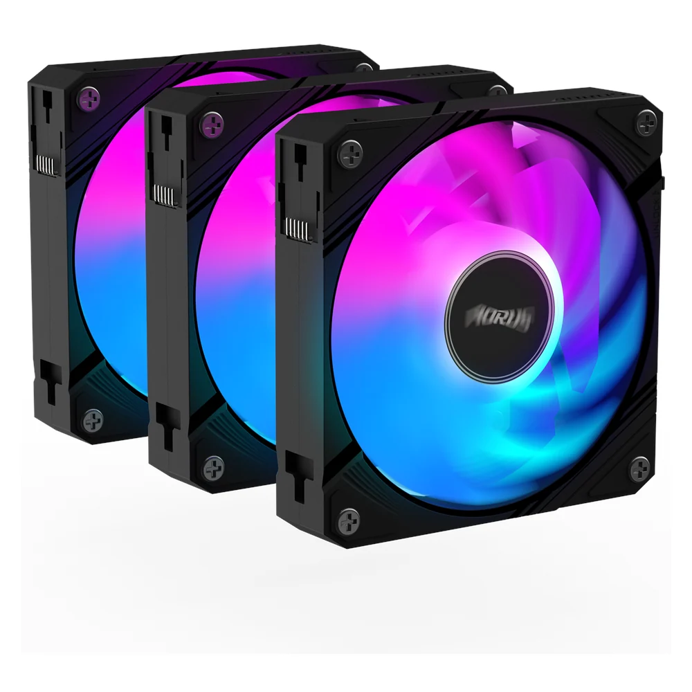 Gigabyte AORUS EZ Chain 120 ARGB PWM PC Case Fans (GP-ECFAN1203), product view 3