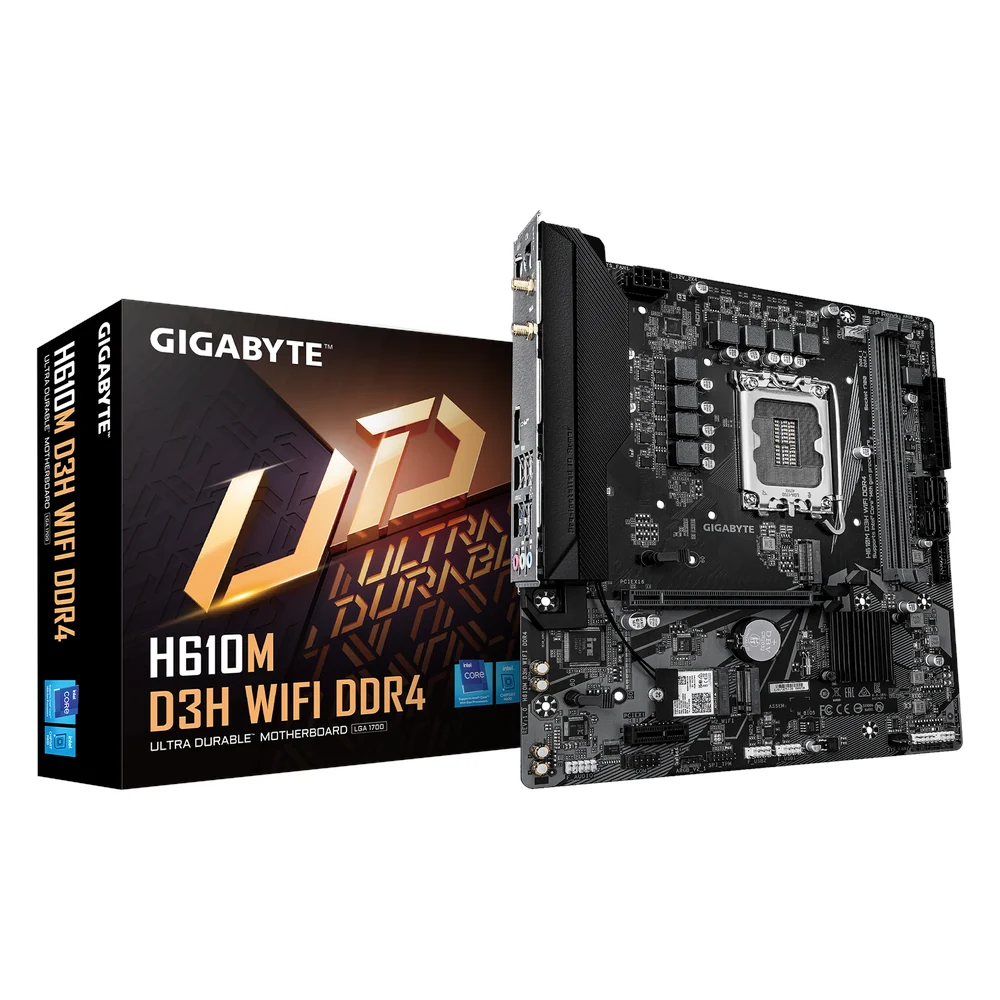 Gigabyte H610M D3H WIFI DDR4 Motherboard (H610M-D3H-WIFI-DDR4), product view 1