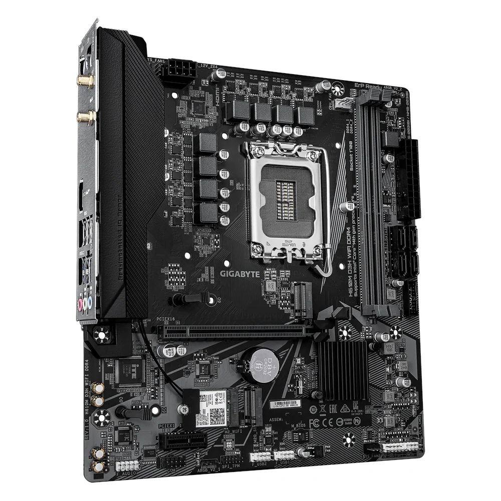 Gigabyte H610M D3H WIFI DDR4 Motherboard (H610M-D3H-WIFI-DDR4), product view 3