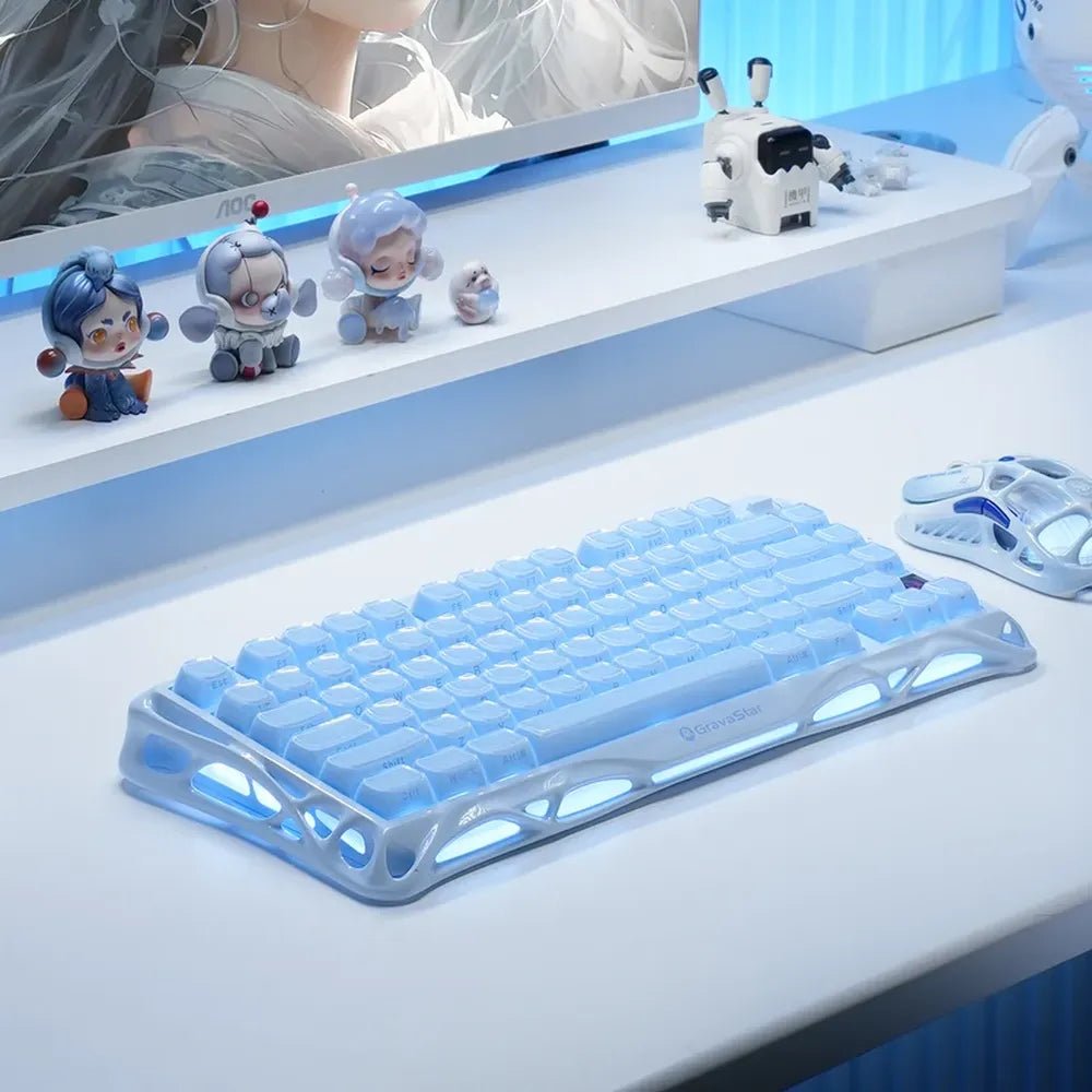 GravaStar Mercury K1 75% Tri-Mode Wireless Mechanical Gaming Keyboard (GS-K1-BLU), product view 6