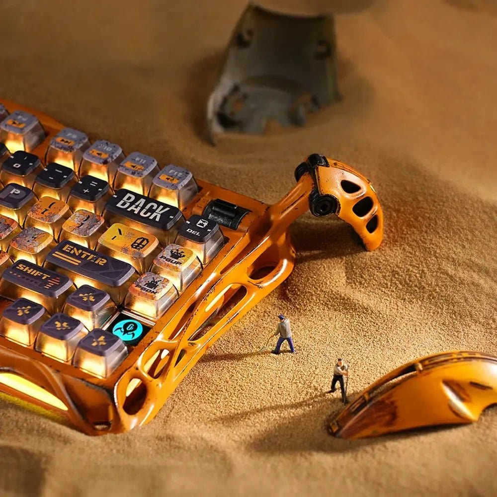 GravaStar Mercury K1 Pro 75% Tri-Mode Wireless Mechanical Gaming Keyboard (GS-K1-PRO-YLW), product view 2