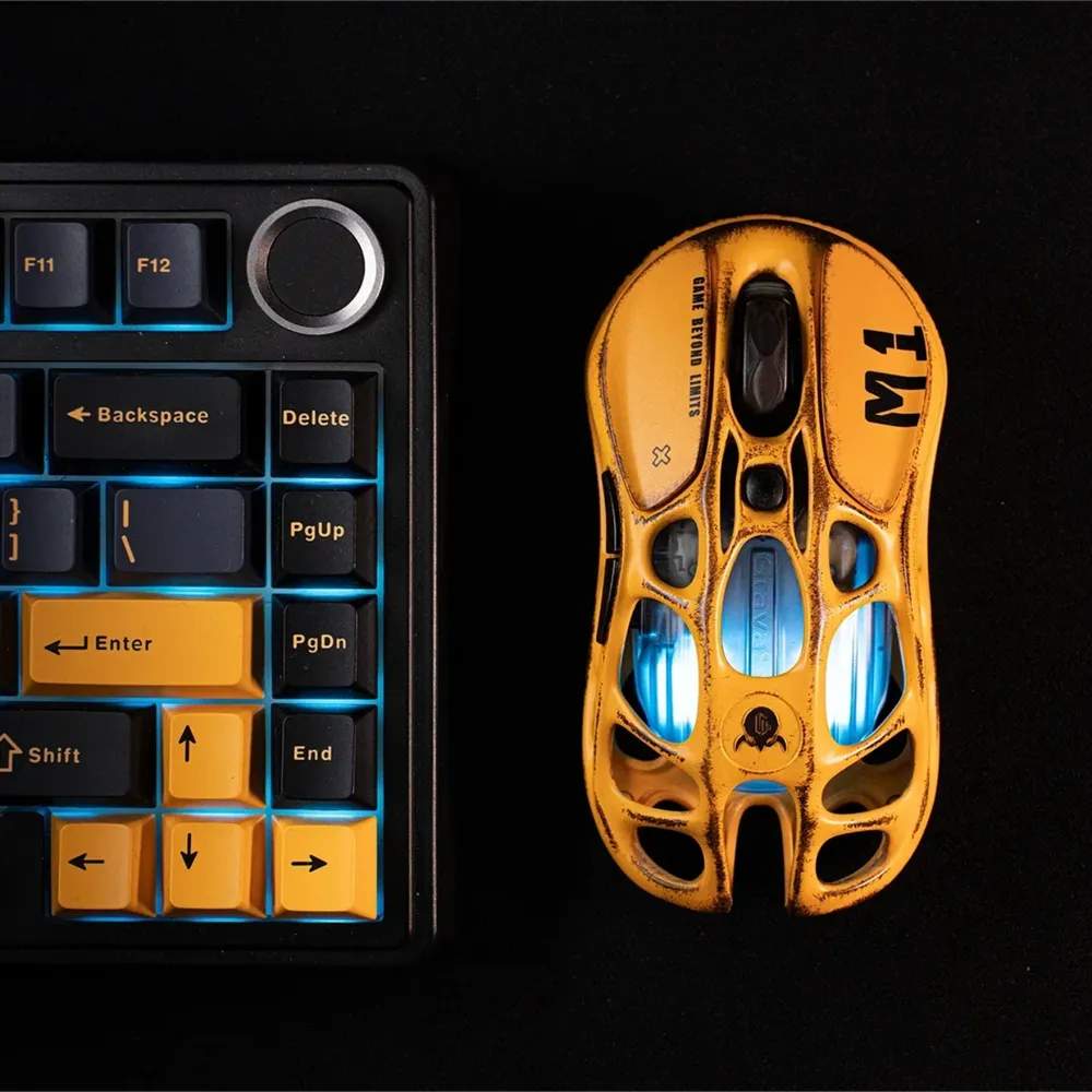 GravaStar Mercury M1 Pro Wireless Gaming Mouse (GS-M1-PRO-YLW), product view 5