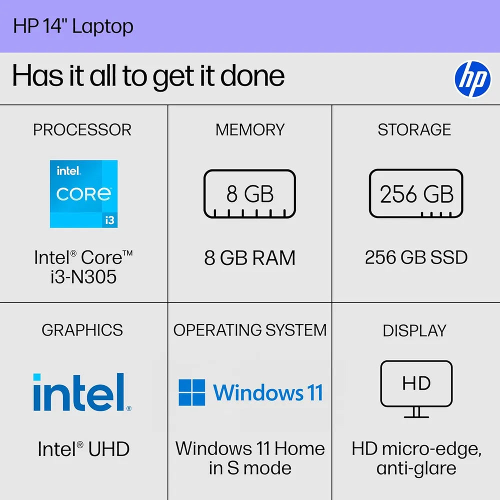 HP 14-EP0299NR Consumer Laptop (BL9T2UA), product view 2