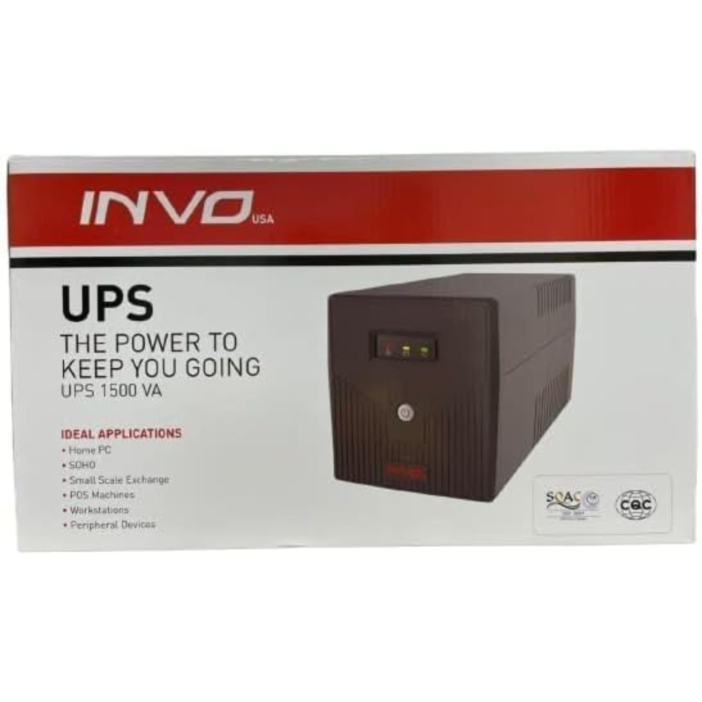 INVO Line Interactive UPS 1500 VA with LED Display, Surge Protection & In-Built Batteries - product view