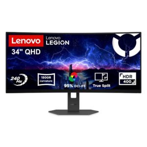 Lenovo Legion 34W-2c Curved Gaming Monitor (68F6GACBAE) – 34-inch, WQHD (3440 × 1440), 240Hz