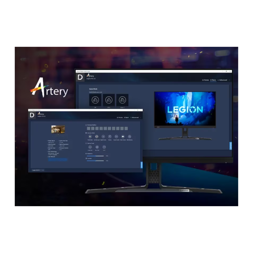 Lenovo Legion Y25-30 24.5-Inch FHD Gaming Monitor - product view Lenovo Legion Y25-30 24.5-Inch FHD Gaming Monitor - product view