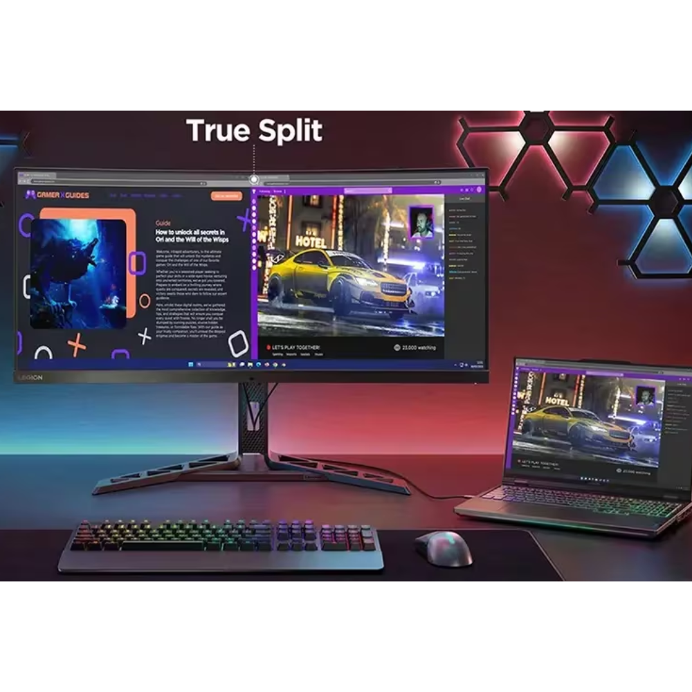 Lenovo Legion Y34wz-30 34" UWQHD Pro Gaming Monitor (Mini-LED VA, 165Hz, 1ms MPRT, USB-C, FreeSync - product view