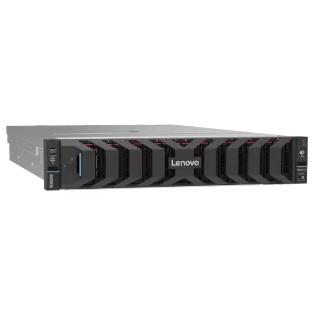Lenovo ThinkSystem SR650 V4 2U Rack Server – Intel Xeon 6515P 16-Core | 32GB DDR5 ECC | 24-Bay 2.5" | RAID 940-8i 4GB Flash | Dual 1300W PSU | 7DGDA026EA