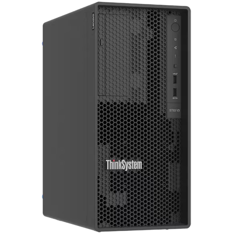 Lenovo ThinkSystem ST50 V3 Tower Server – Intel Xeon E-2434 | 32GB RAM | 2x 960GB SATA SSD | Software RAID | 500W PSU | 7DF3A00YEA