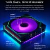12SLIN1F3B product view 6 Lian Li UNI Fan SL-Infinity Wireless Case Fans (12SLIN1F3B), product view 6