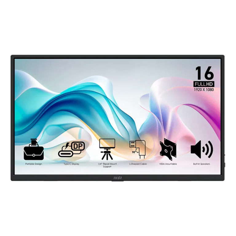 MSI Pro MP165 E6 Portable Monitor (9S6-3PE50M-023) – 15.6-inch, FHD (1920 × 1080), 60Hz