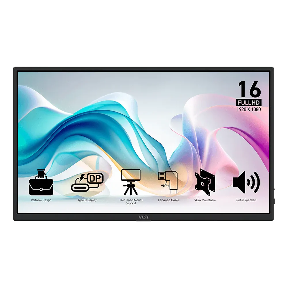 MSI Pro MP165 E6 Portable Monitor (9S6-3PE50M-023), product view 1