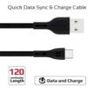 Promate PowerBeam-C 1.2M USB-A to USB-C Cable, product view 2