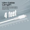 POWERLINK-AC120 product view 5 Promate PowerLink-AC120 1.2M USB-A to USB-C Cable, product view 5