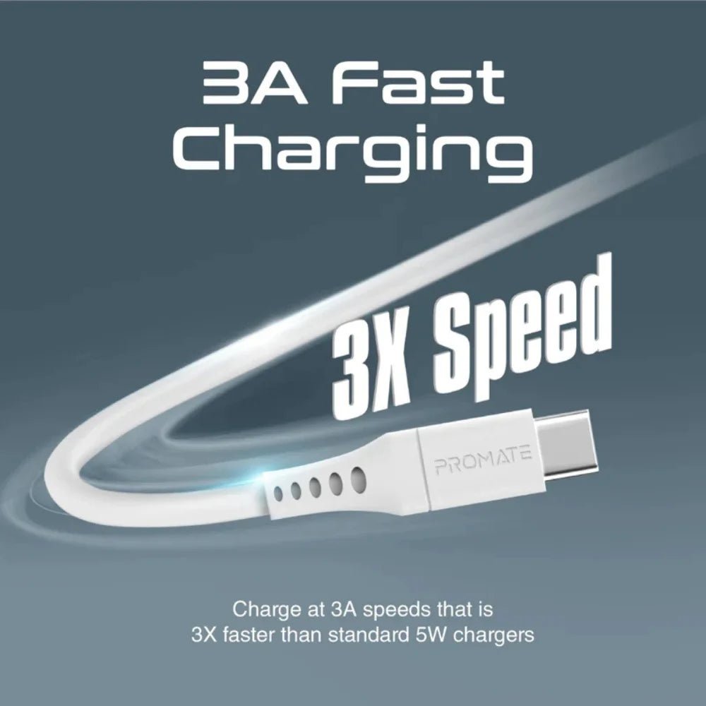 POWERLINK-AC120 product view 6 Promate PowerLink-AC120 1.2M USB-A to USB-C Cable, product view 6